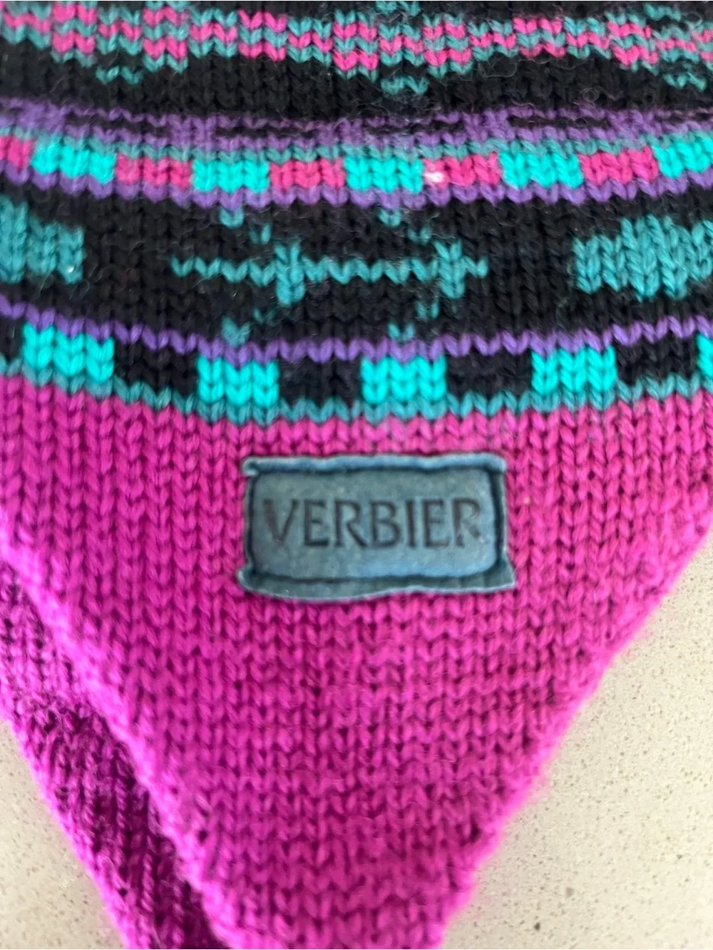 Vintage Verbier Winter Beanie Ear Flaps Tassel 100% Wool Women’s Made in Canada